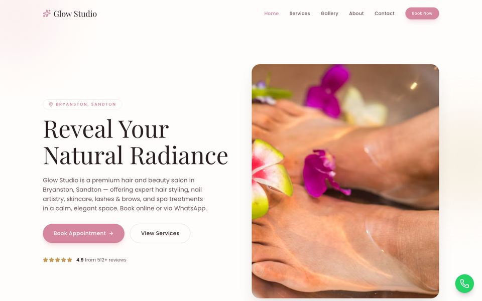 Glow Studio homepage